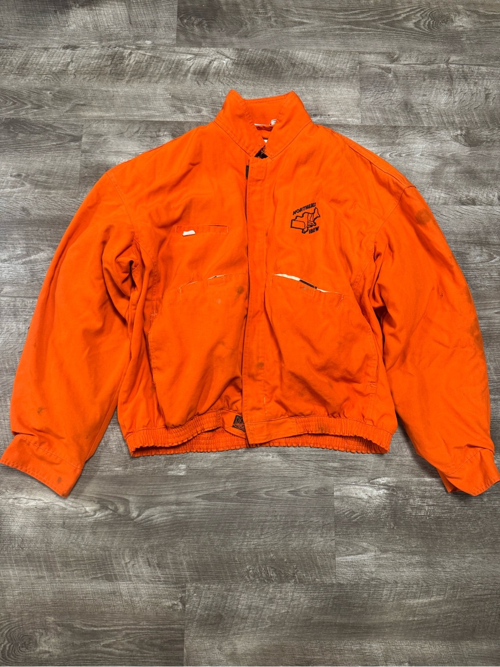 TOPPS Vintage Distressed North Eastern IBEW Jacket Size 2x
